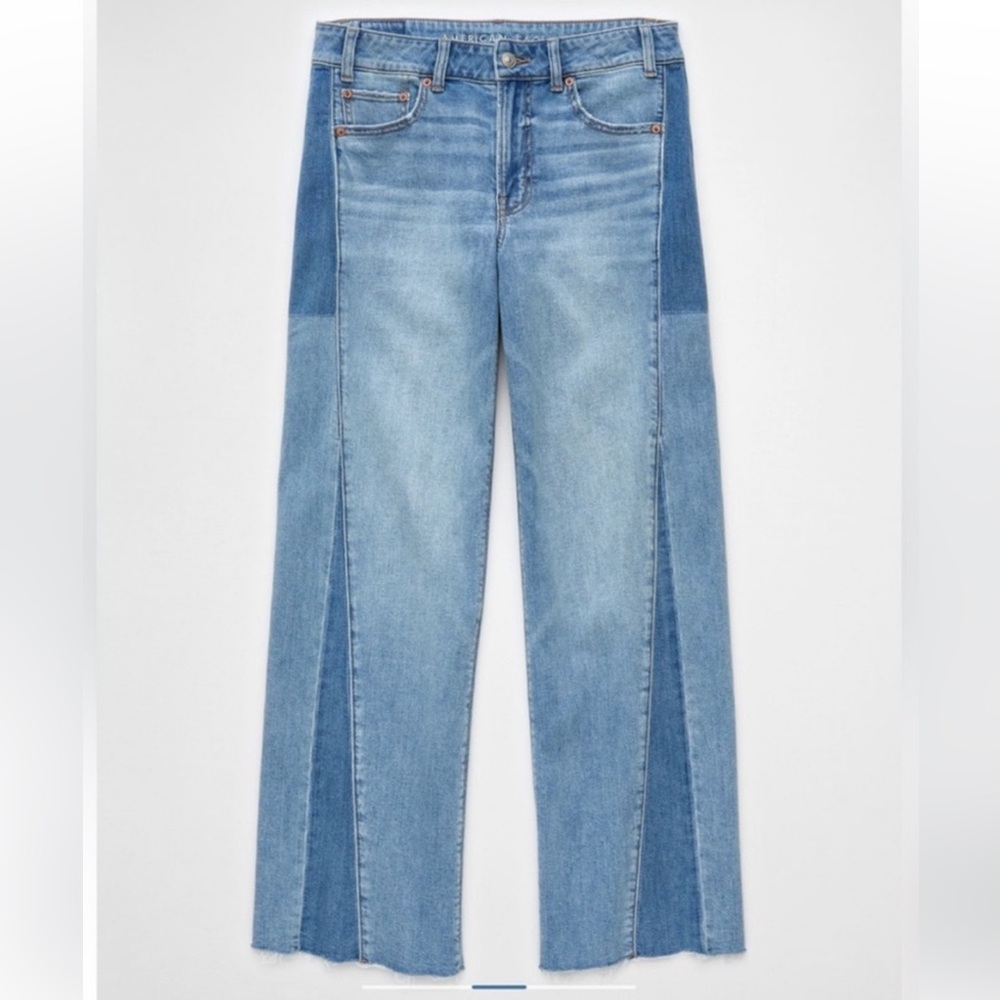 2025 AE Dreamy Drape Low-Rise Baggy Wide Leg Patchwork jeans